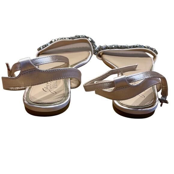 Jewel Badgley Mischka Ohara Minimalist Crystal Adorned Flat Size 7.5 New No Box - Picture 3 of 7